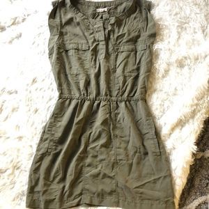 SILENCE + NOISE olive green casual dress S